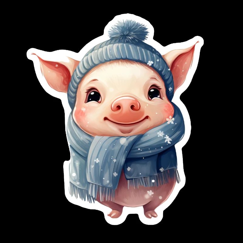Cochon dans la neige