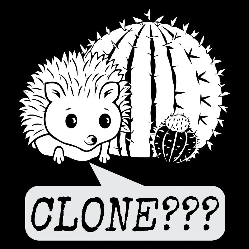 Hedgehog gift idea Cactus Design Humor Clone