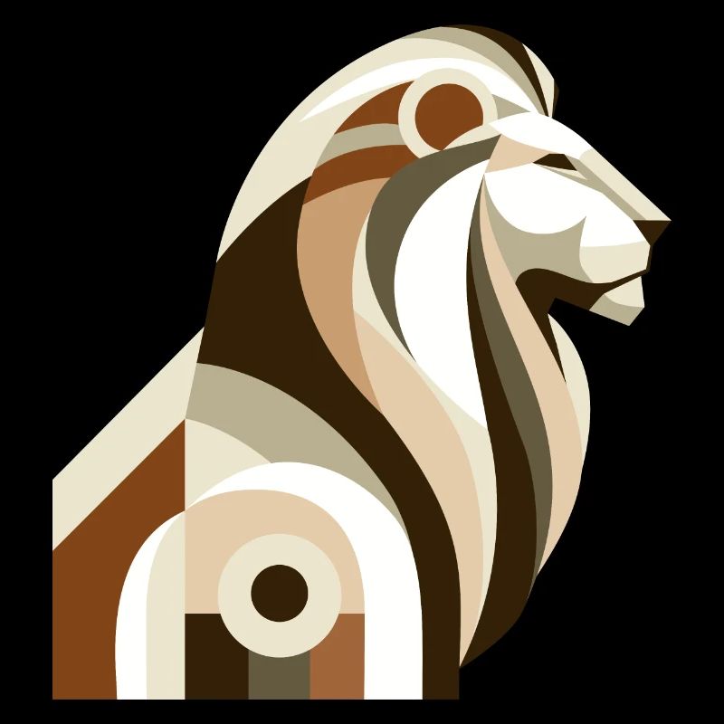 Lion abstrait