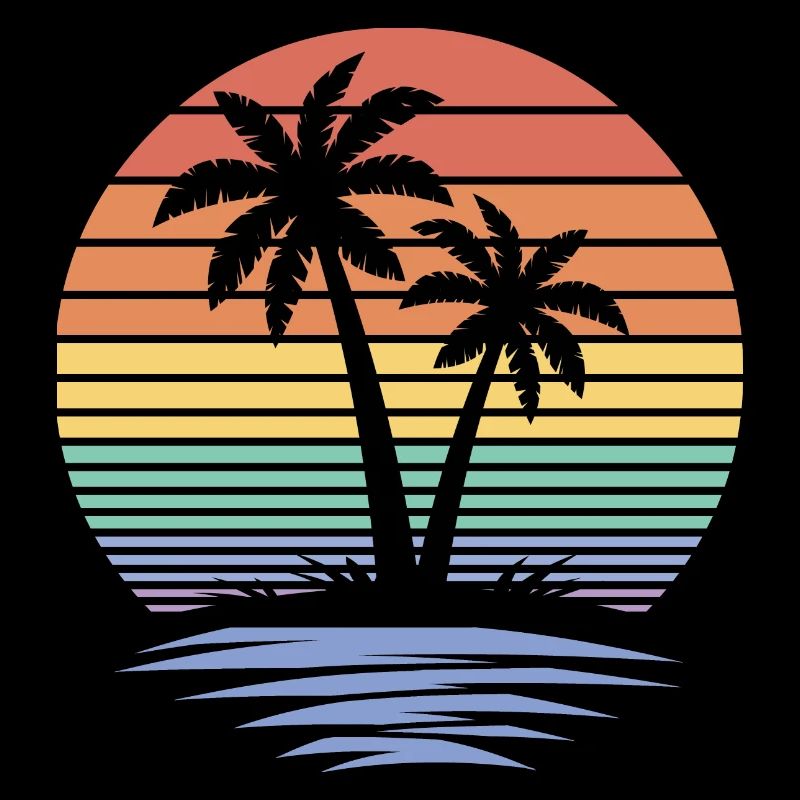 Tropical Island Palm Trees Beach Summer Vacation