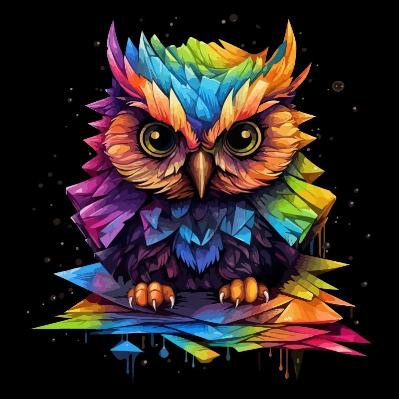 Süße Regenbogen - Eule