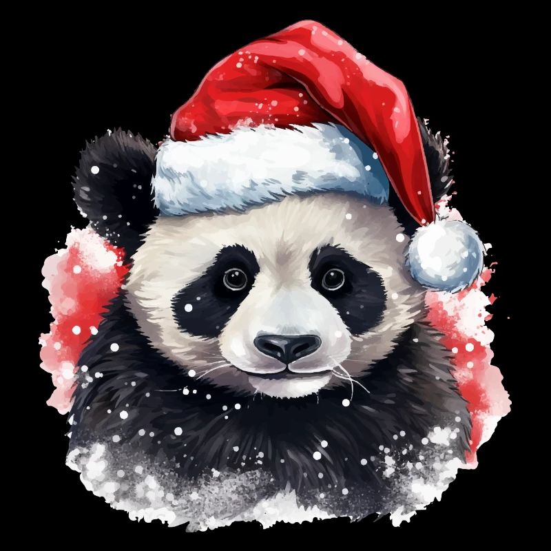 Panda avec chapeau de Père Noël Panda Bear Noël