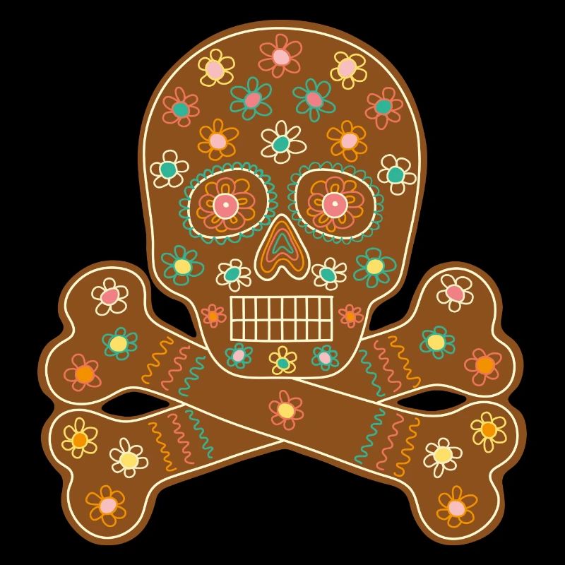 Lebkuchen Sugar Skull Dia de los Muertos