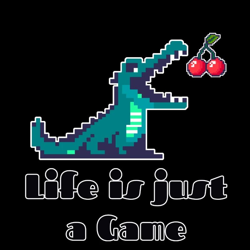 Life is Just a Game Retro Pixel Art Design