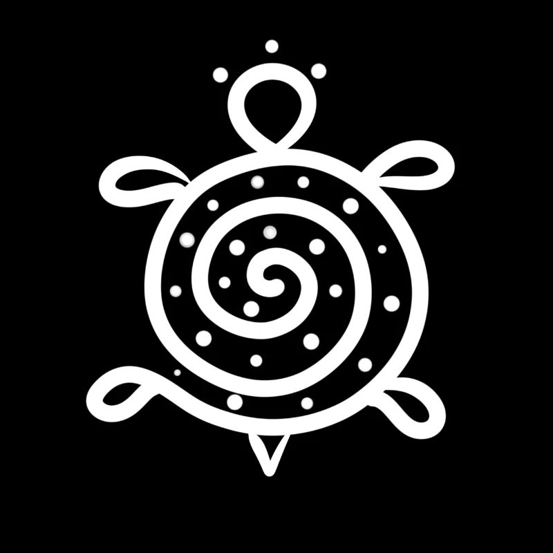 Weißes Schildkrötensymbol