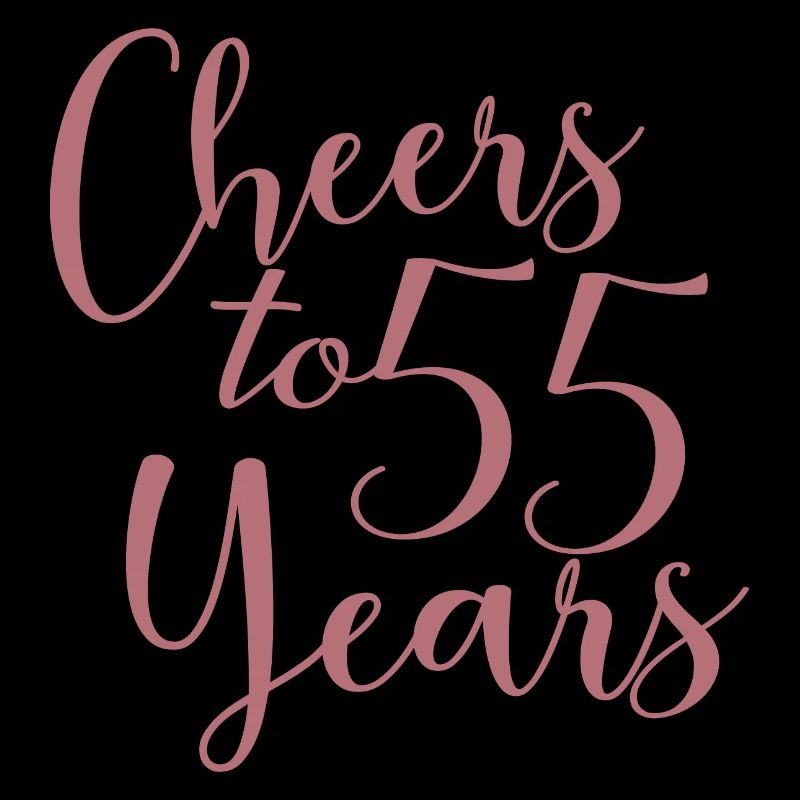 Prost auf 55 Jahre 55. Geburtstag