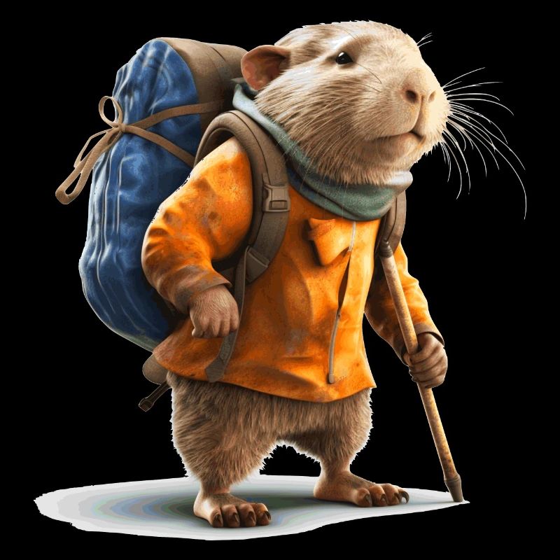 Mole rat begins its outdoor adventure