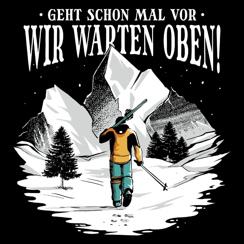 Skiing in the mountains