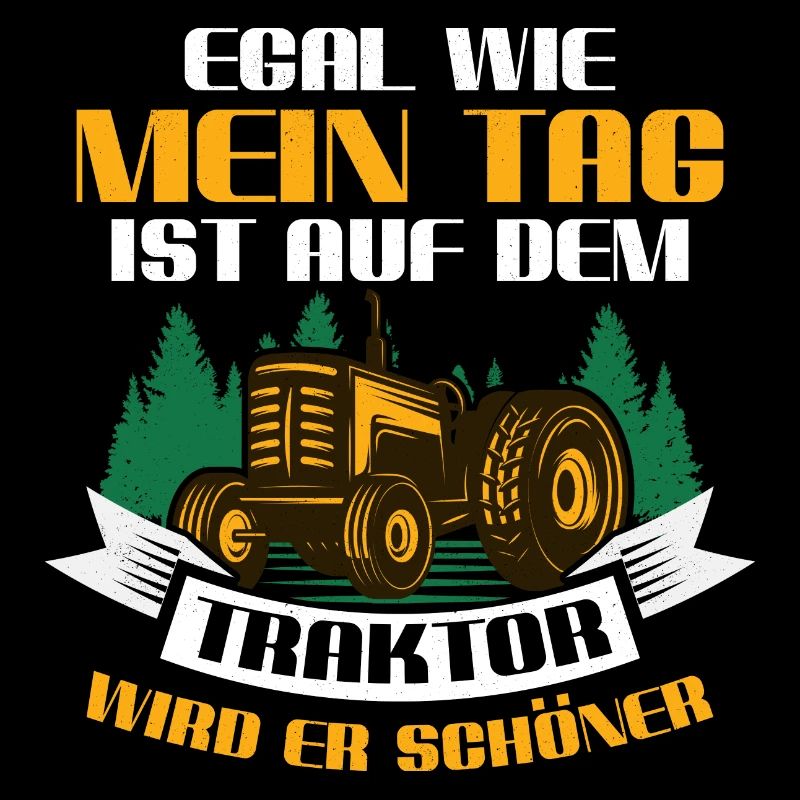 Auf dem Traktor wird er schöner Trecker Bauer