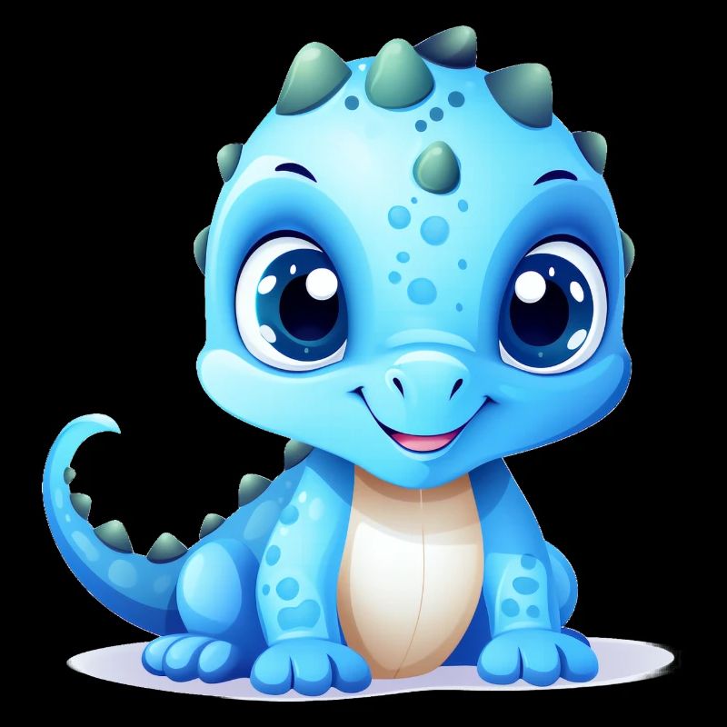 Niedlicher kleiner blauer Dino