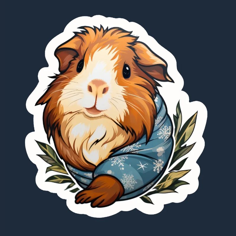 Cochon d’Inde avec habit de neige