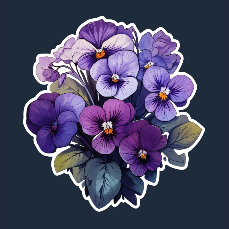 Pensée beaucoup de fleurs