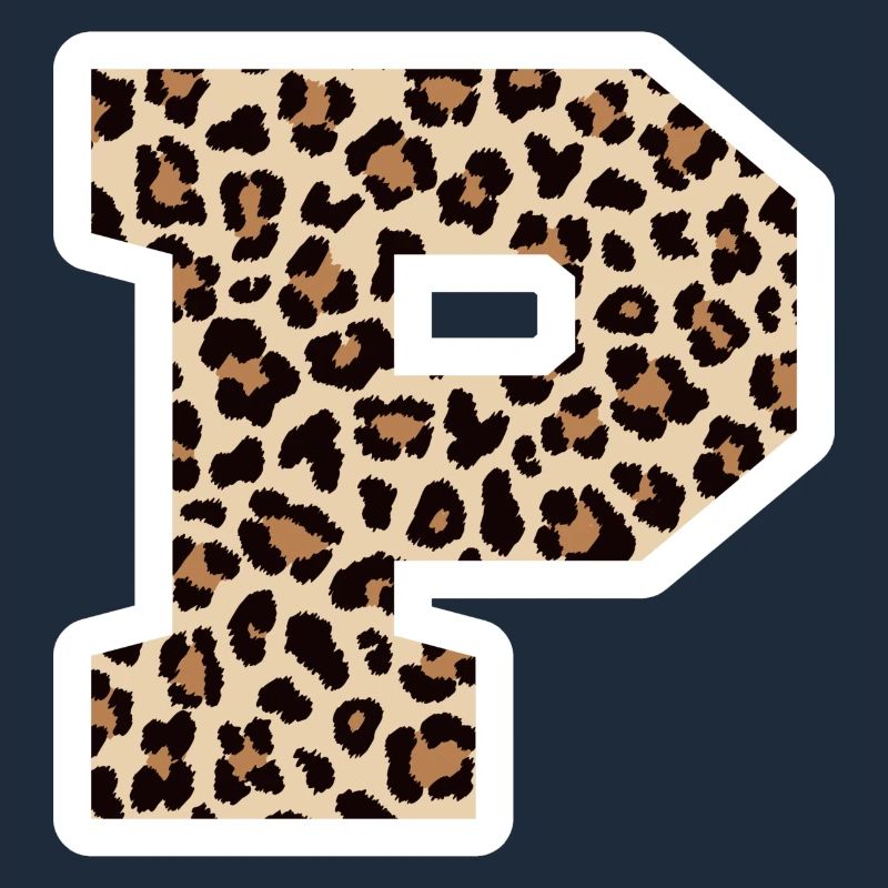 Letter P Leopard Pattern - Birthday Gift Idea