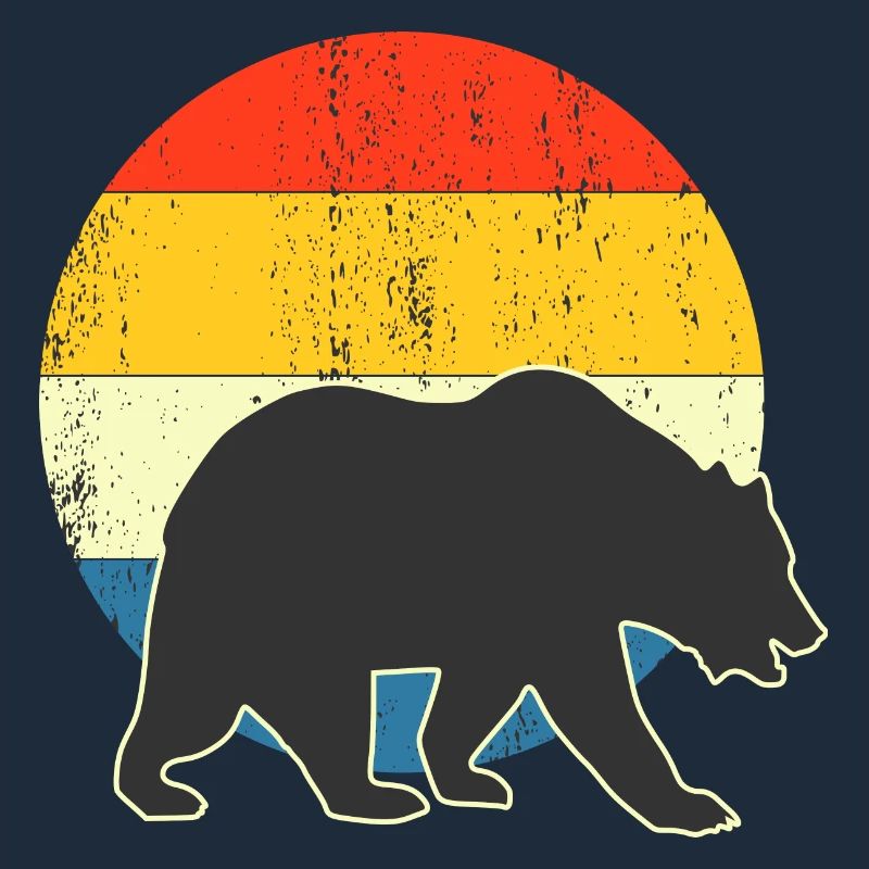 Retro Style Bear for lover