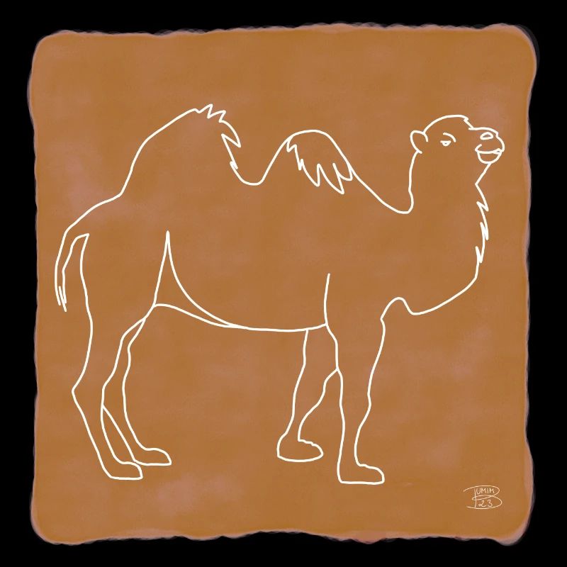 « Camel », Boho Line Art Design, série « Desert »