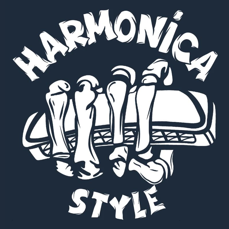 Hand-style harmonica skeleton harmonica player