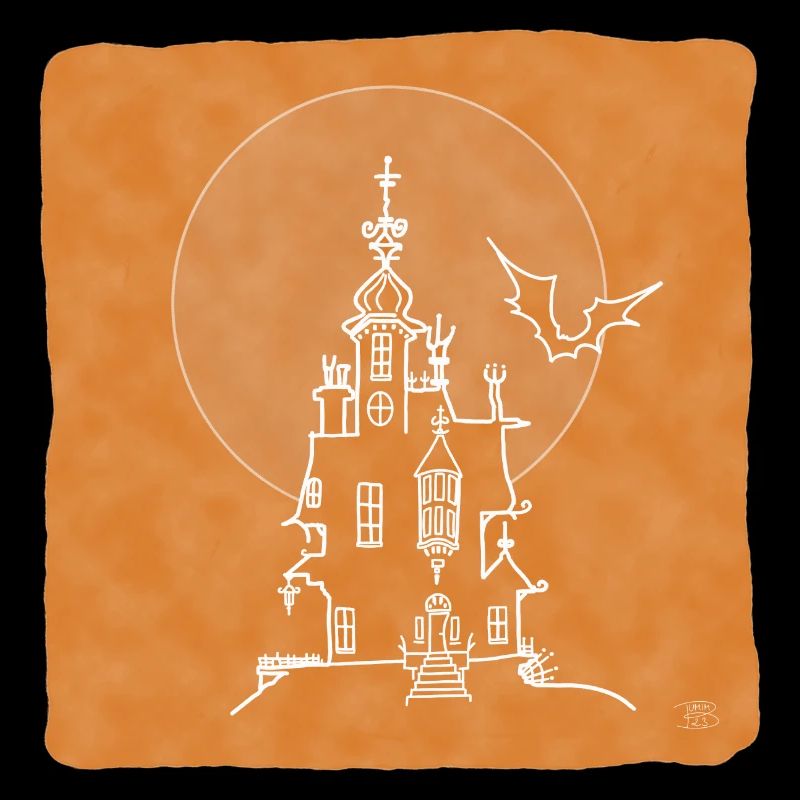 "Schloss", Boho Line Art Design, Serie „Halloween“