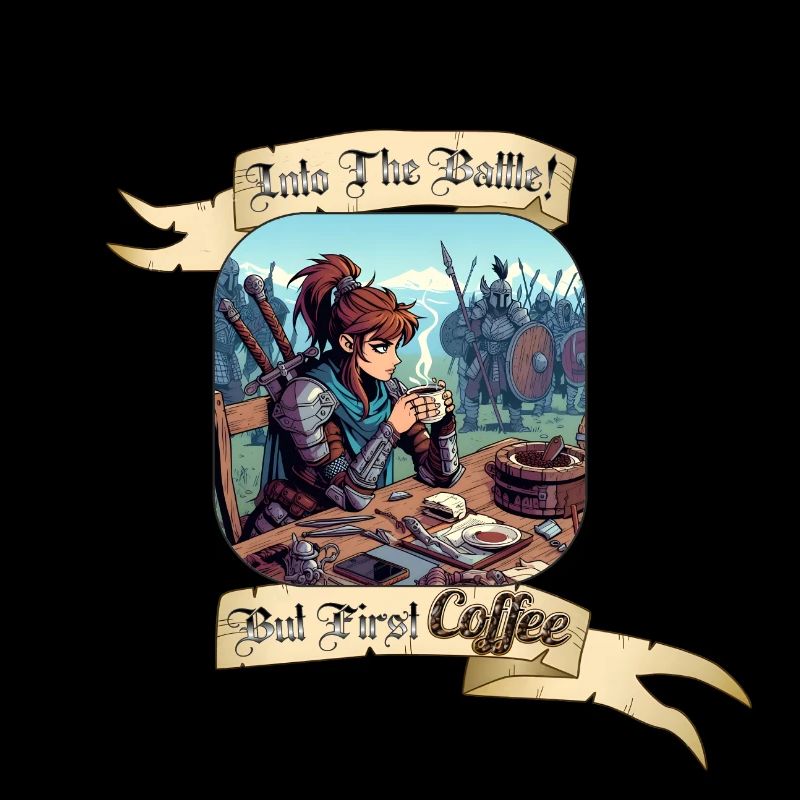 INTO THE BATTLE BUT FIRST COFFEE