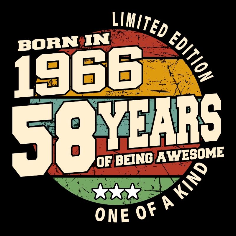 1966 Vintage Retro Classique 58 ans