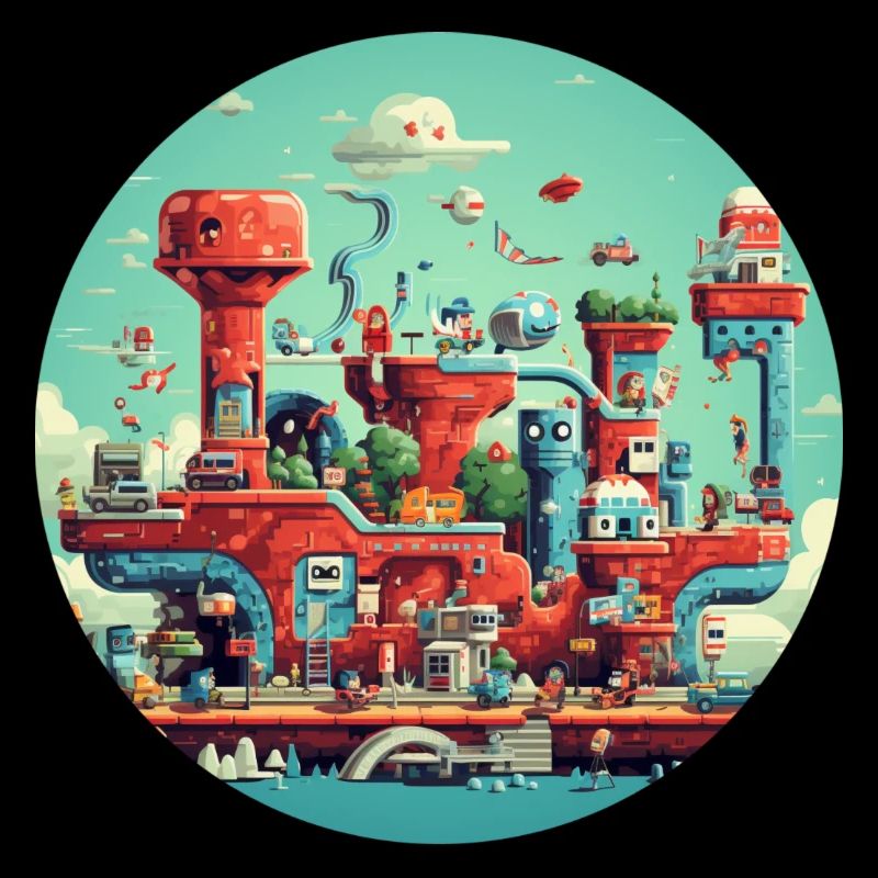 Nostalgic retro video game