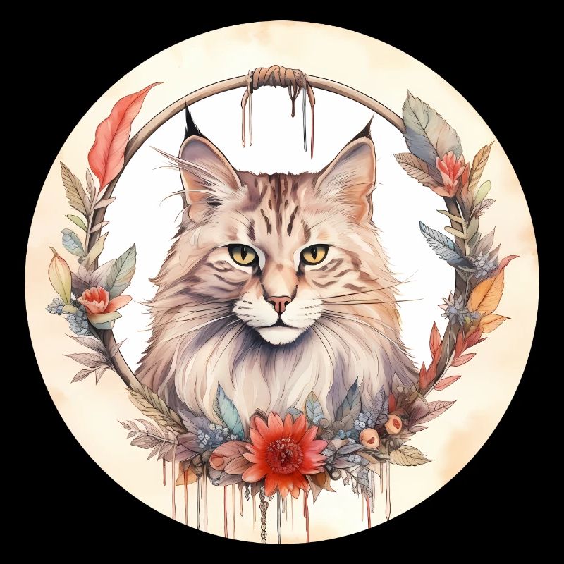 Chat des forêts norvégiennes Style Boho, chats d’amour