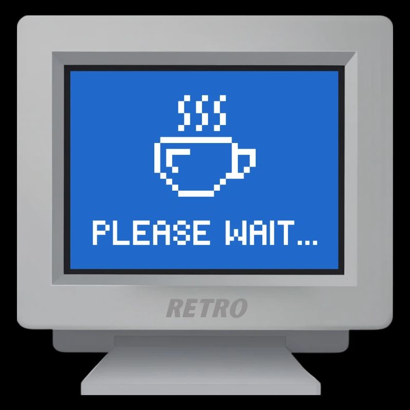CRT design - "please wait" wallpaper