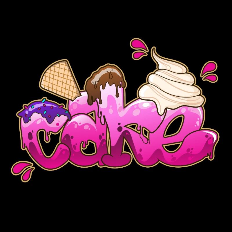 Gâteau signature graffiti
