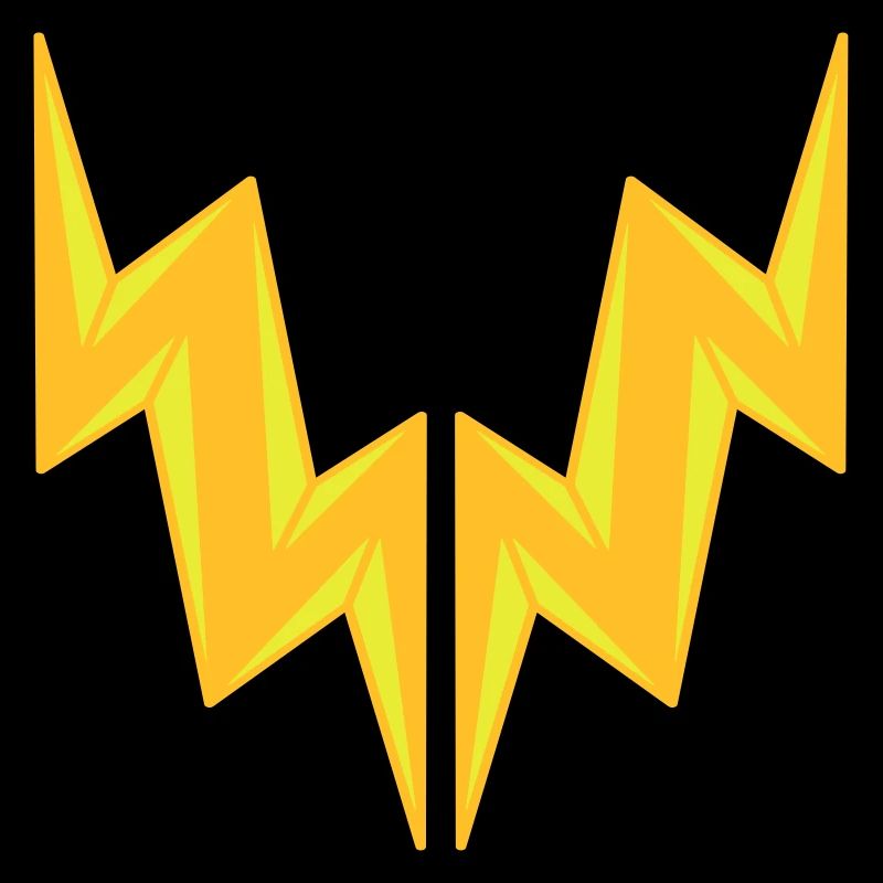 2 blitze stromschlag gefahr schild blitz symbol ka