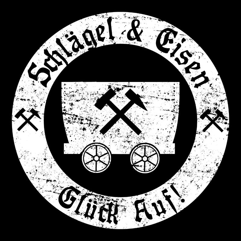 Glück Auf! Logo Schlägel und Eisen vintage