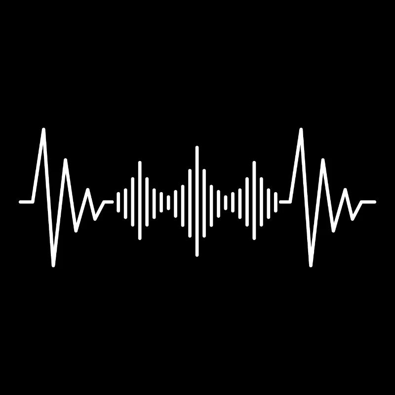 Podcast heartbeat white