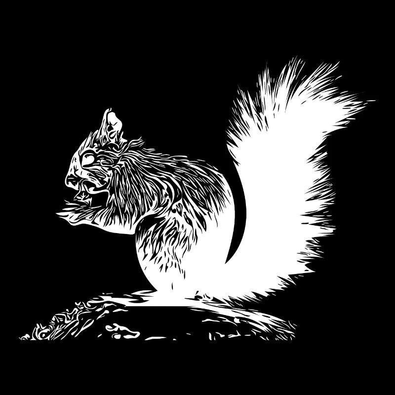 Écureuil roulé avec une noix