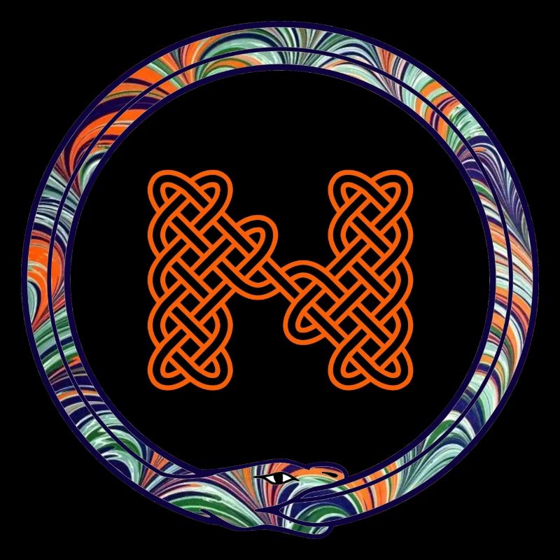 knot n with celtic serpent