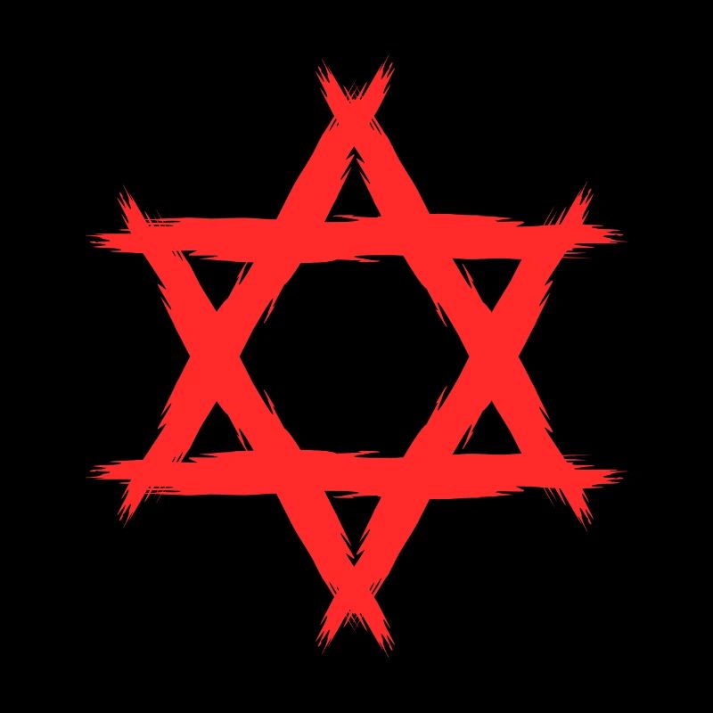 Davidstern Religion Rot