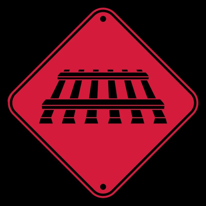 Vorsicht Gleis Schild