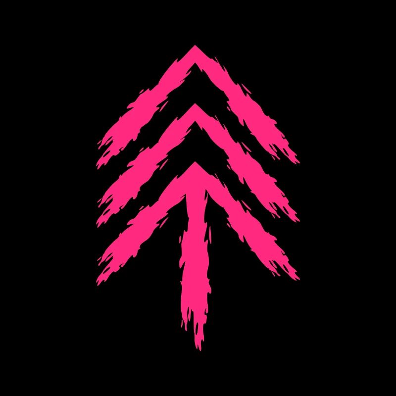 Flèche vers le haut rose