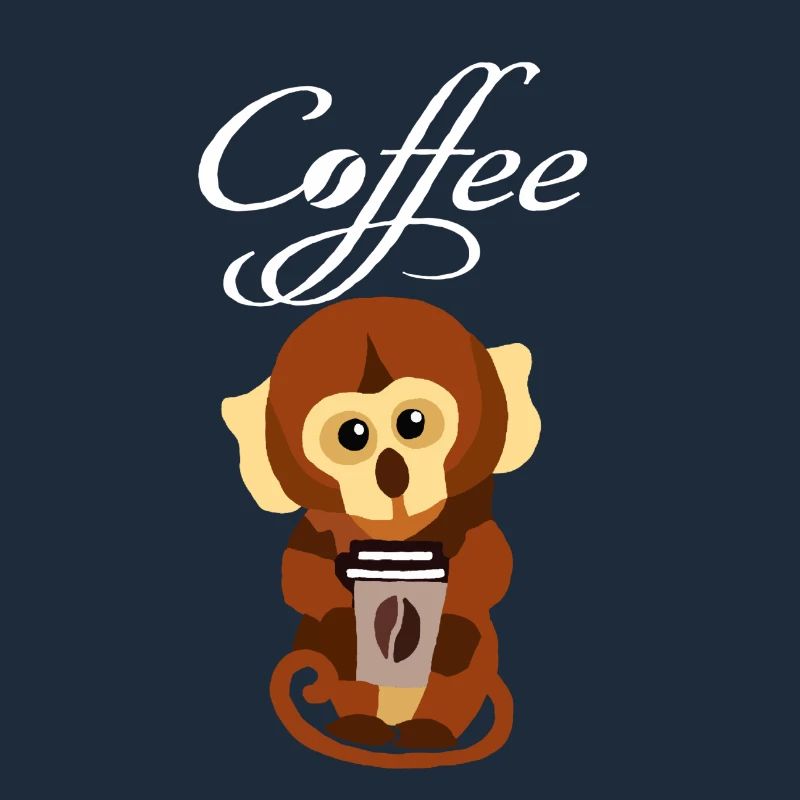 Käffchen Coffee Kaffee Affe Cafe Kaffeebohne