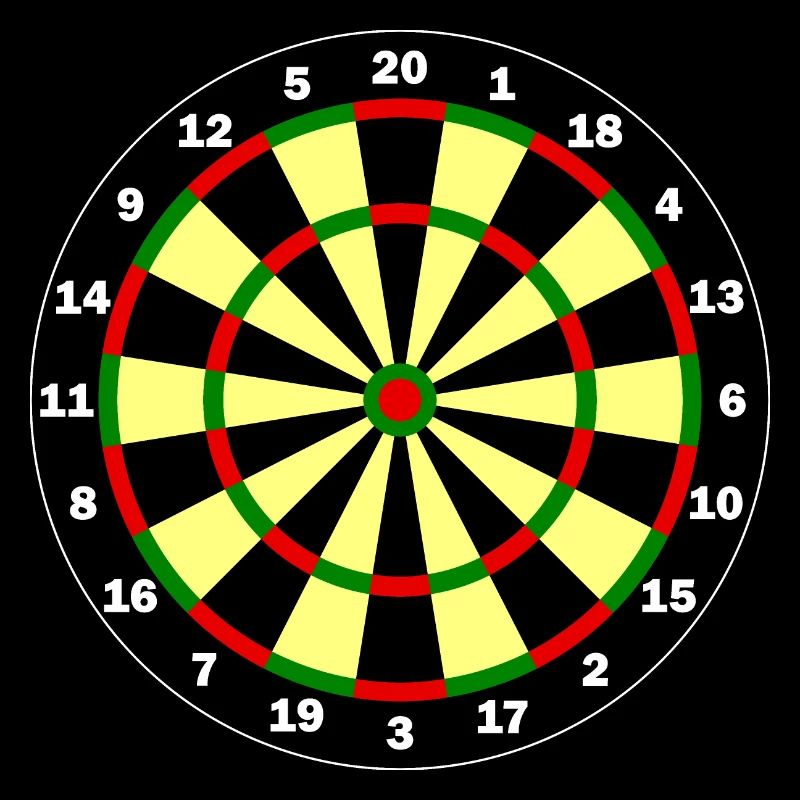 Modèle de jeu de fléchettes - Joueur de fléchettes