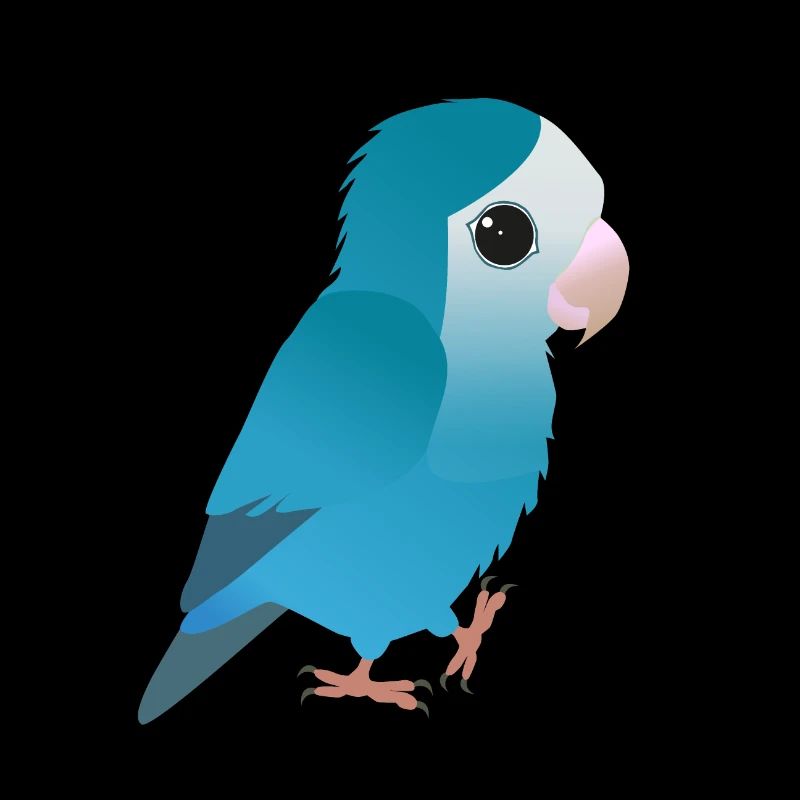 Inséparable bleu mignon