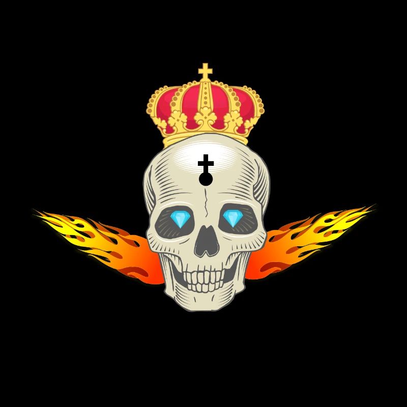 Skull Fire Fluegel Diamond Crown