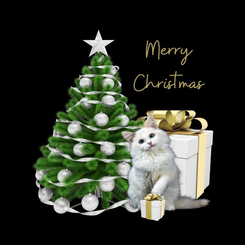 Joyeux Noël Joyeux Noël chat cadeau