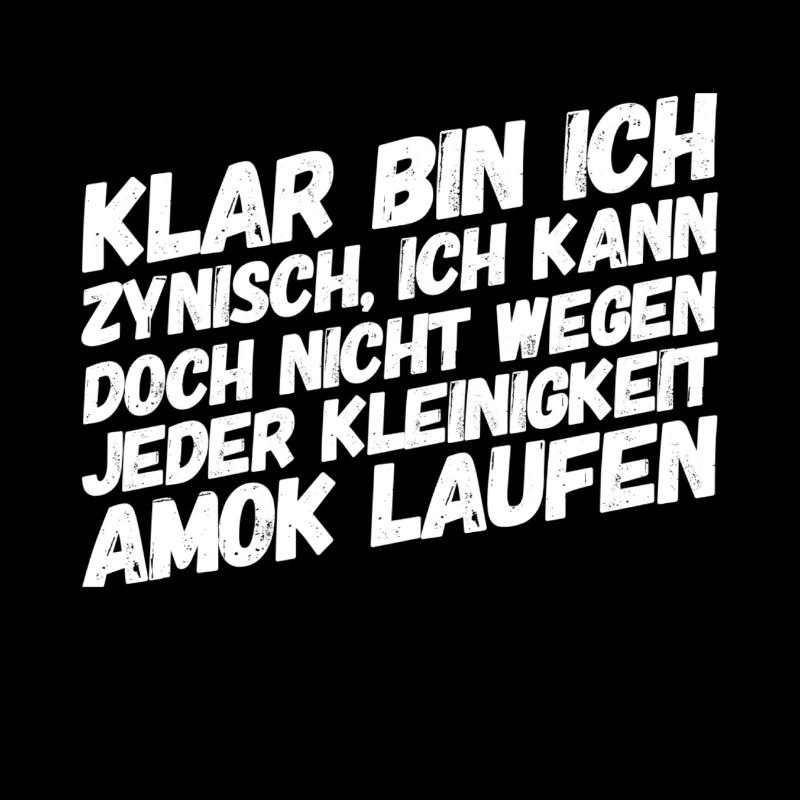 Zynismus hilft mir