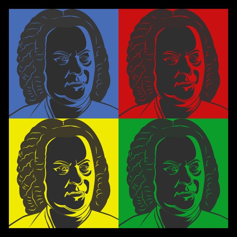 Johann Sebastian Bach dans le style Warhol
