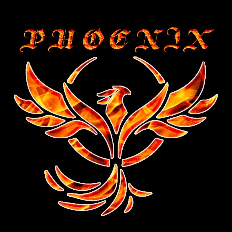 Flammender Phönix in Flammen