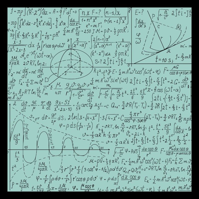 Mathe-Gleichung-Muster, Mathe Formel-Liebhaber-Geschenk