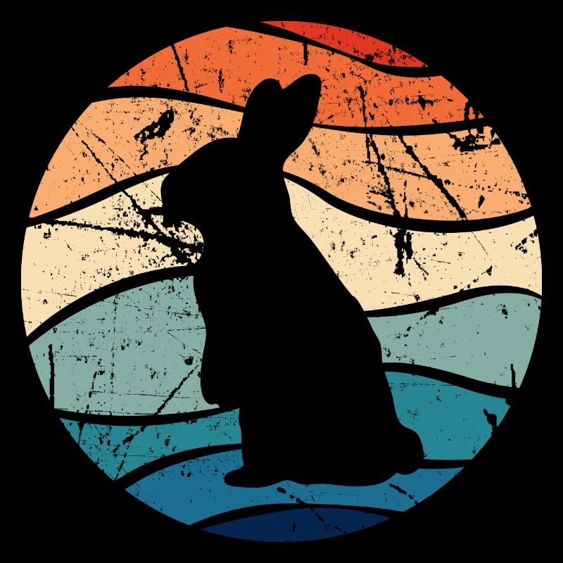 Lapin Lapin Lapin de Pâques Cadeau Rétro Lapin