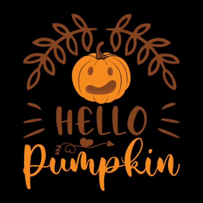 Hello Pumpkin With Heart Decor and Orange Pumpkin