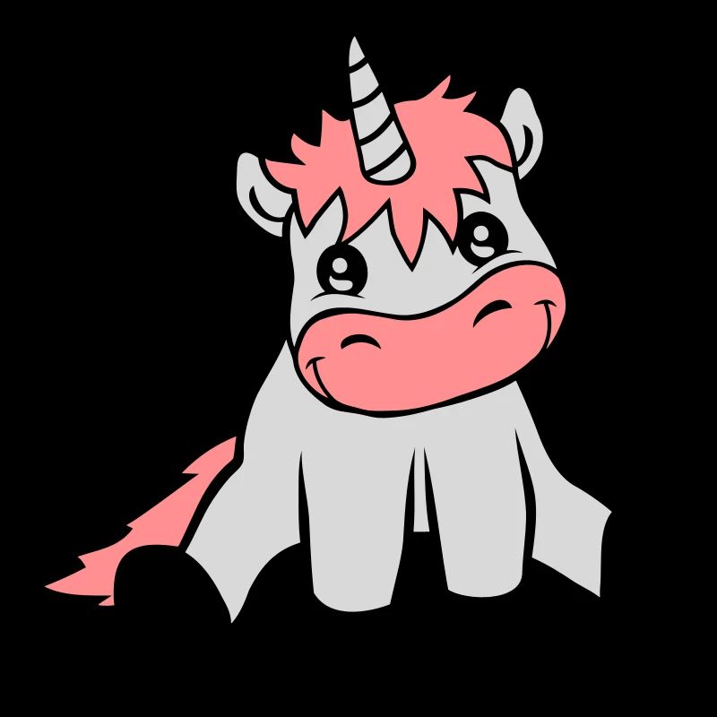 Sedentary cute unicorn