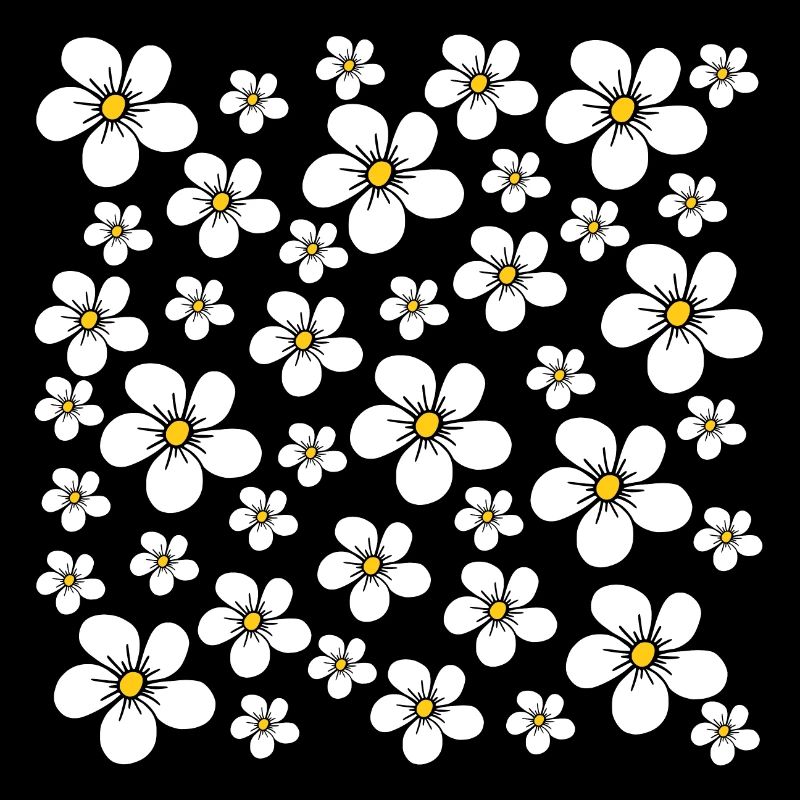 weiße Blüten, blühende Blume, Blumenmuster floral