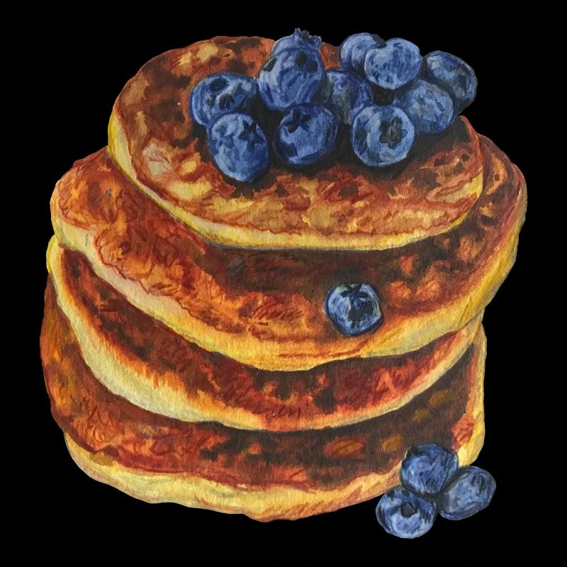 Pfannkuchen mit Blaubeeren