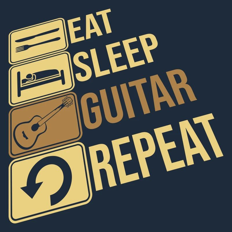 Guitariste Eat Sleep Répéter